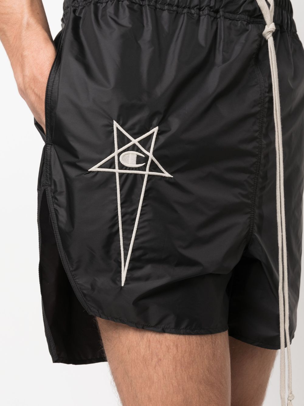 Black drawstring shorts - men - RICK OWENS X CHAMPION